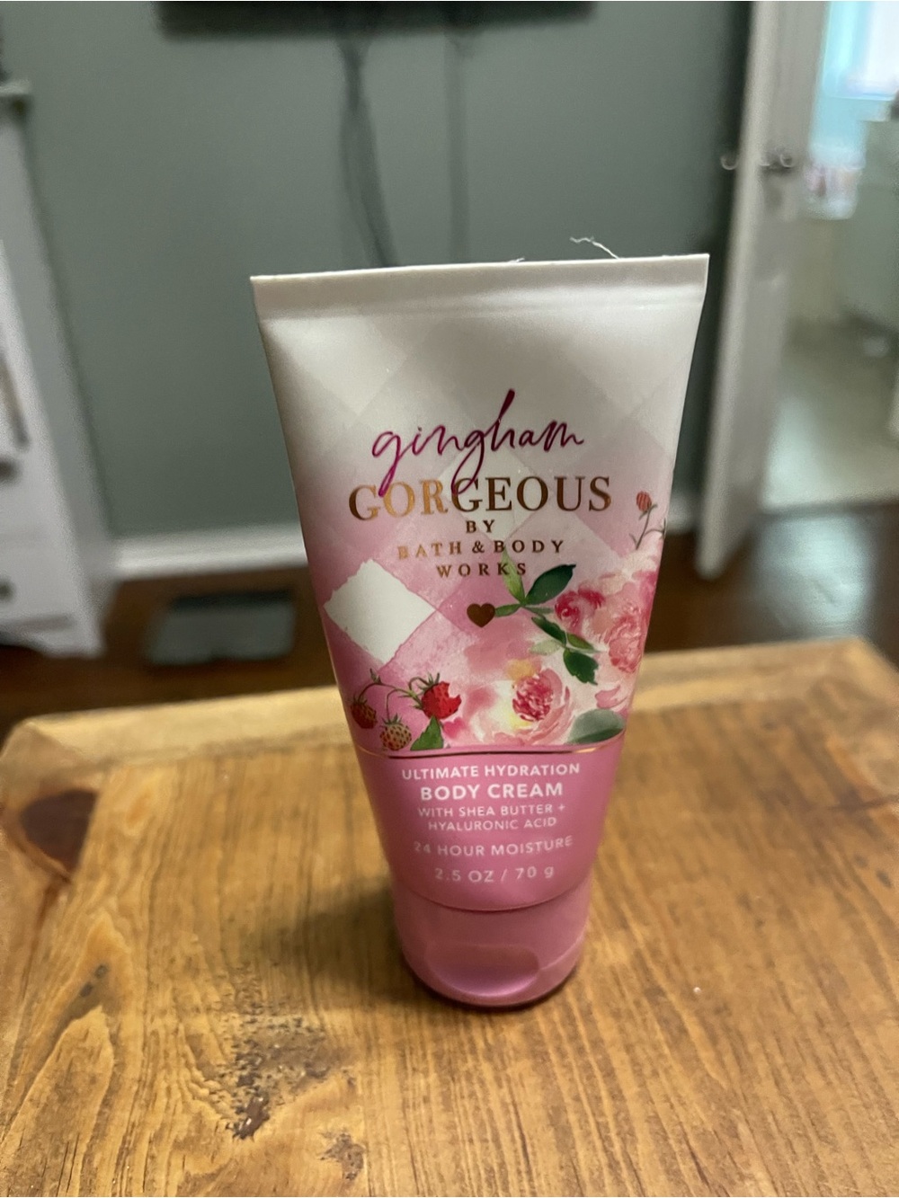 Bath & Body Works Gingham Gorgeous Pink Floral Body Cream